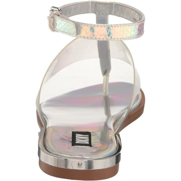 DKNY Women's Ava Flat Thong Sandal Iridescent Clear size 6.5 - Picture 6 of 8